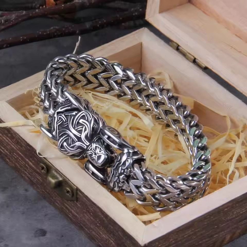 Japanese Brand Wolf Head Chain Bracelet Size ONE SIZE - 4 Thumbnail