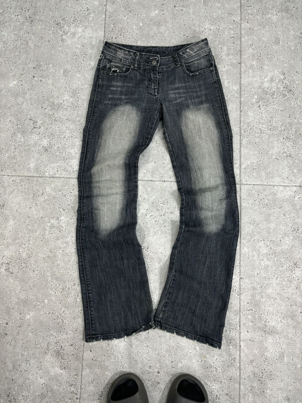 00s obelisk boots cut denim archive y2k