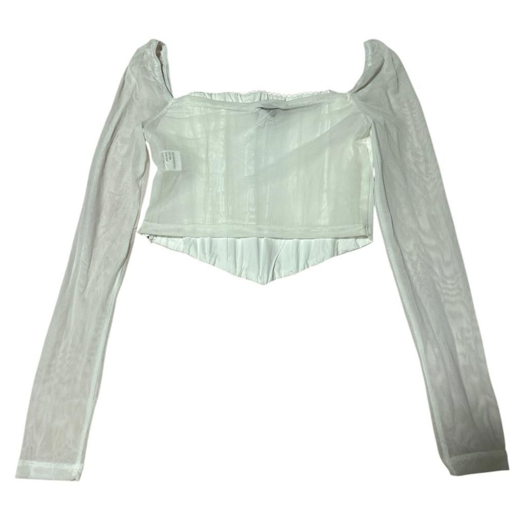 Esprit Elegant Off-White Lace Corset - Sheer long Sleeves set Size S / US 4 / IT 40 - 5 Thumbnail