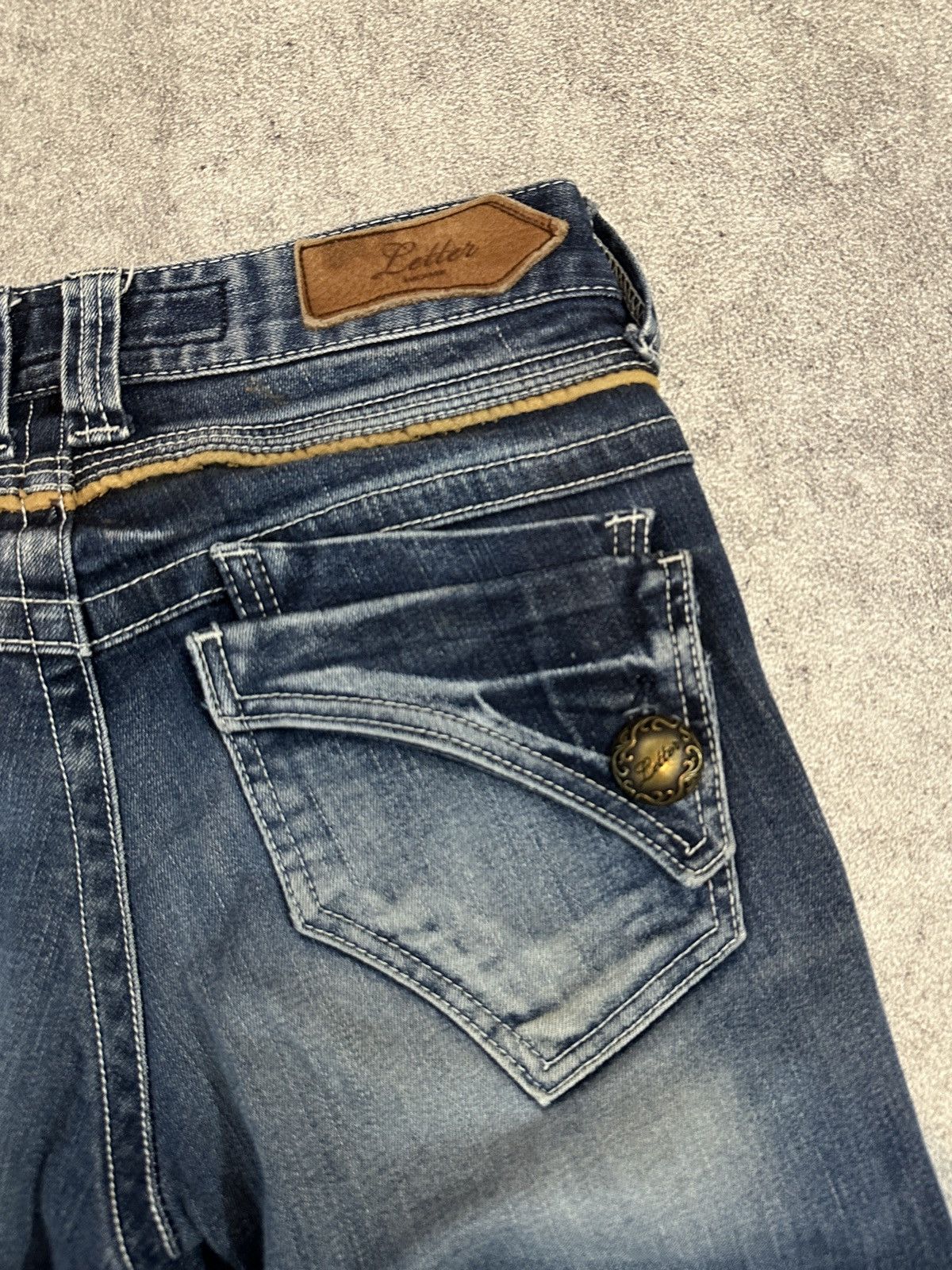 If Six Was Nine × Japanese Brand × Le Grande Bleu (L.G.B.) 90s Vintage Low Rise Back Number Washed Flared Jeans Lgb Size US 29 - 6 Thumbnail