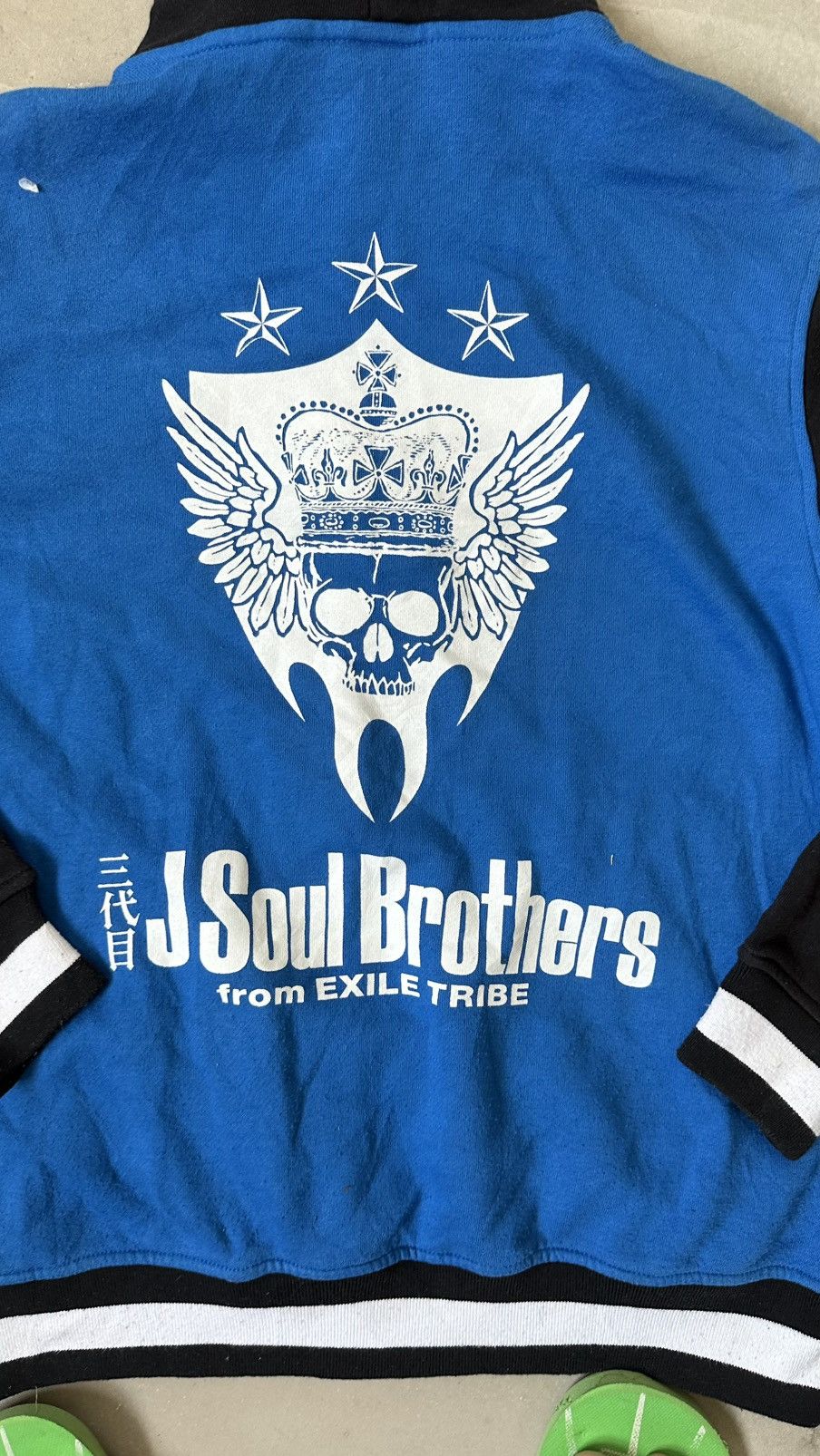 Japanese Brand VINTAGE BLUE IMPACT J SOUL BROTHERS EXILE TRIBE VARSITY Size US M / EU 48-50 / 2 - 11 Thumbnail