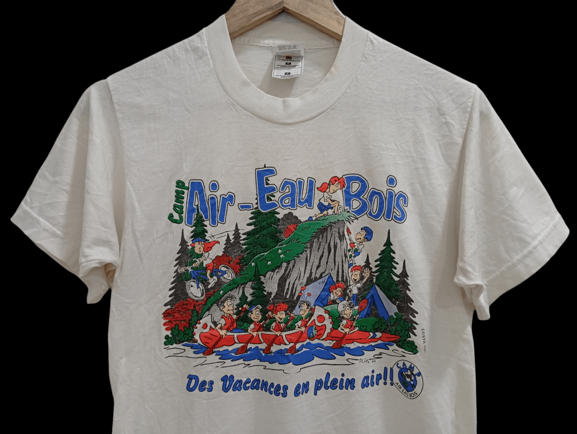 Fruit Of The Loom × Vintage 🔥🔥Vintage 90s Camp Air - Eau Bois T-Shirt Size US S / EU 44-46 / 1 - 15 Thumbnail