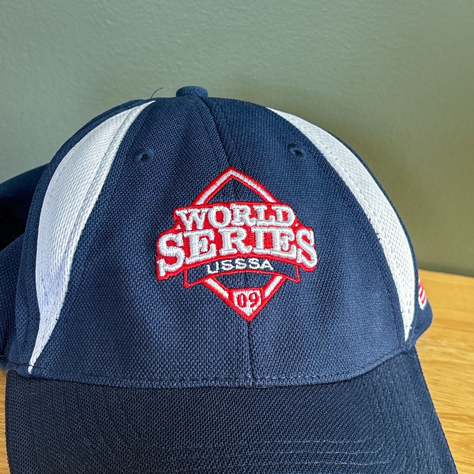 Other USSSA World Series 09 Softball Blue Flag Strapback Hat Size ONE SIZE - 2 Thumbnail