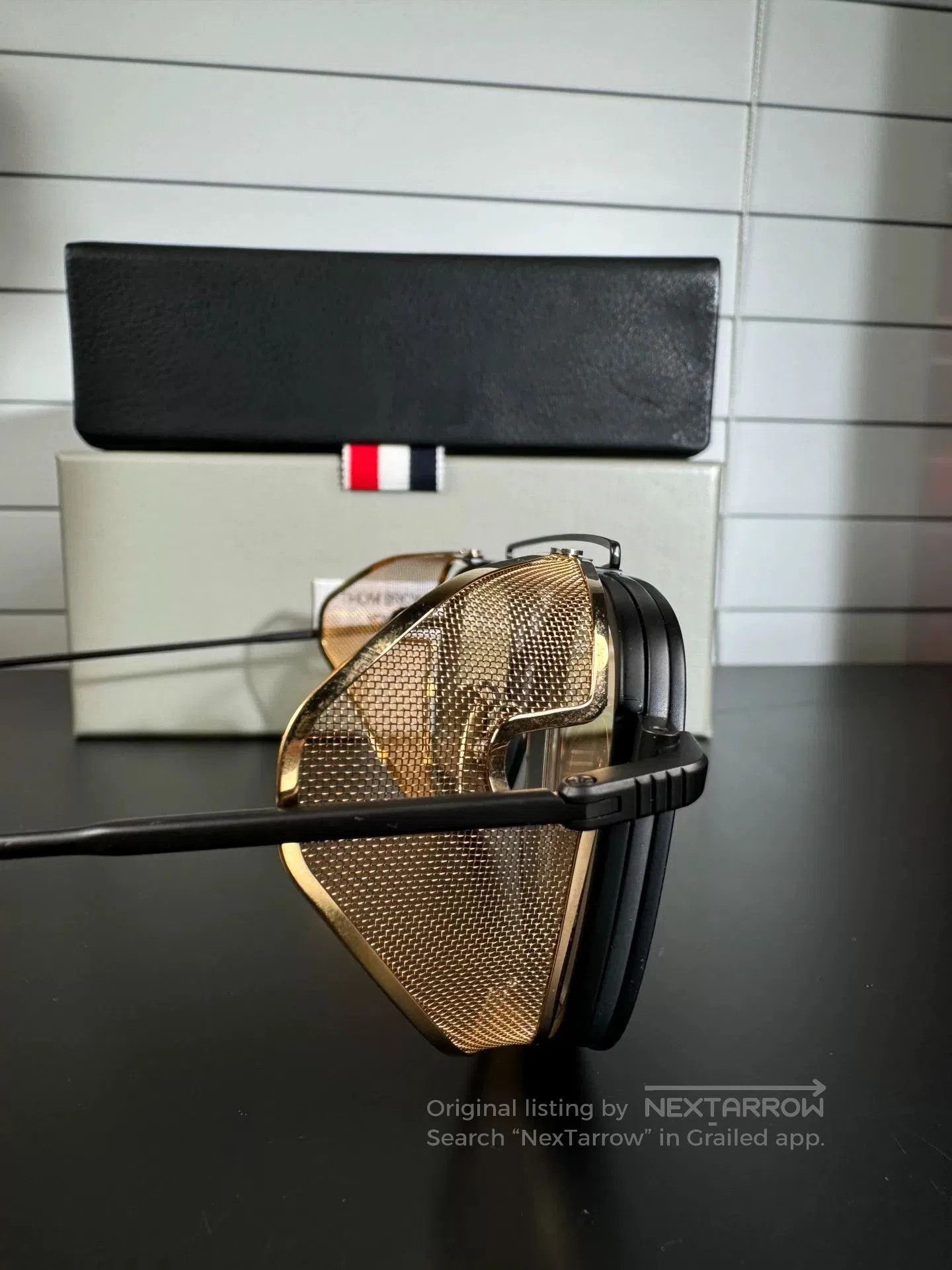 Thom Browne thom browne tb-808 sunglasses with gold accents. Size ONE SIZE - 5 Thumbnail