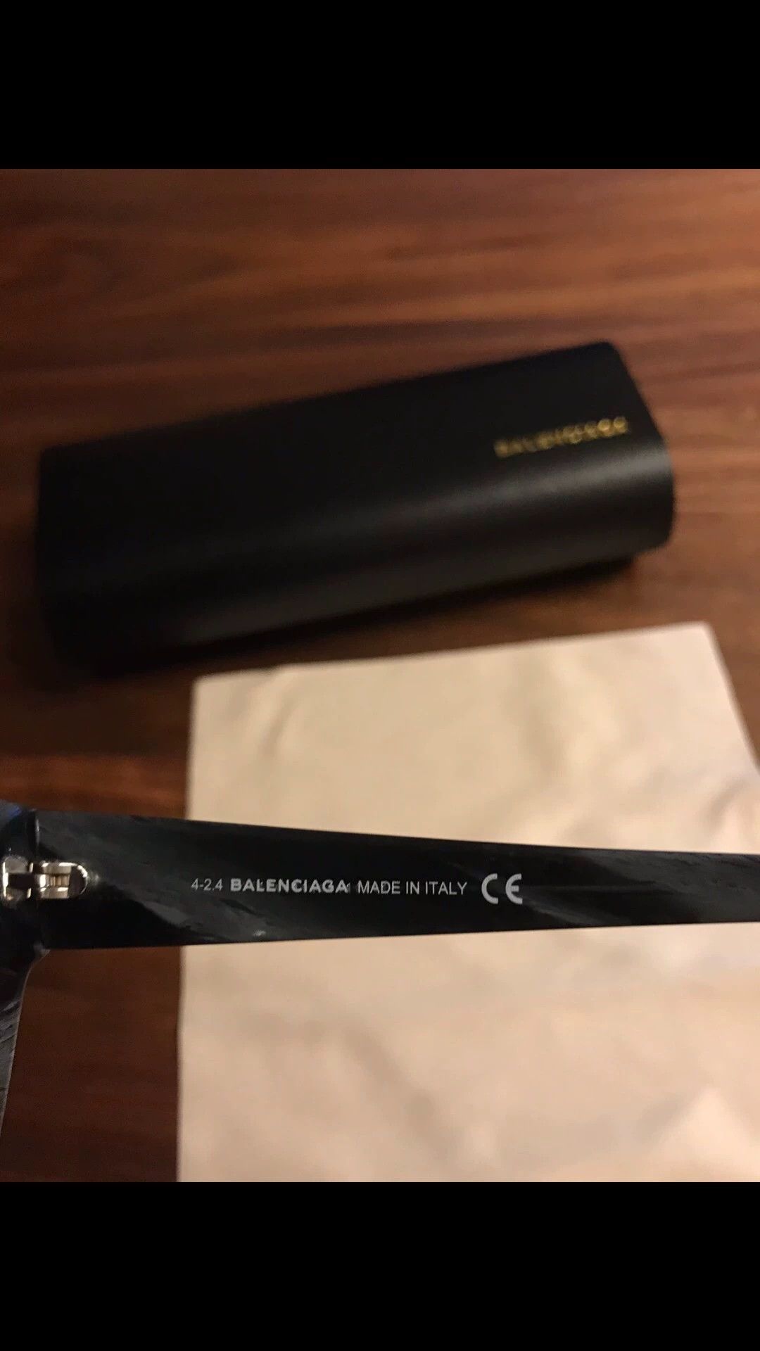 Balenciaga Balenciaga new black gray marble unisex sunglasses Size ONE SIZE - 3 Thumbnail