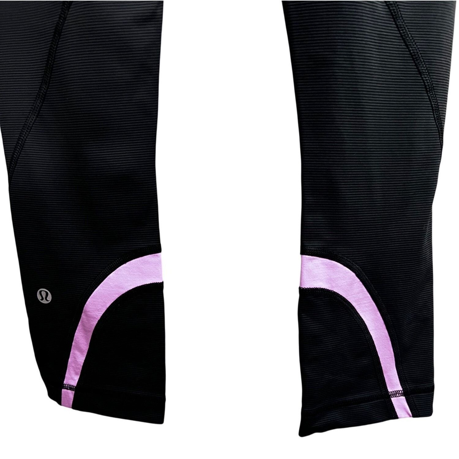Lululemon Lululemon Run Inspire Crop II Leggings Wee Stripe Black Pink Size 25" / US 0 / IT 36 - 6 Thumbnail