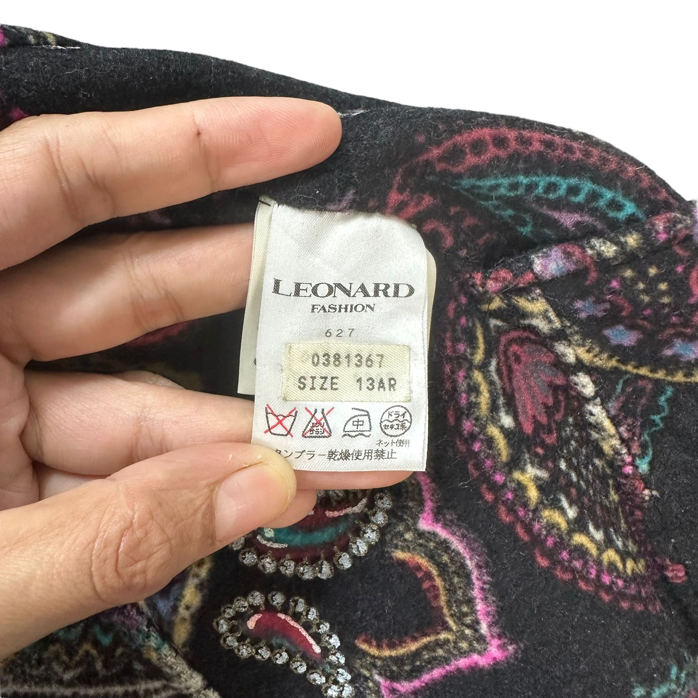 Leonard Paris LEONARD PAISLEE WOOL JACKET #8247-217 Size M / US 6-8 / IT 42-44 - 9 Thumbnail