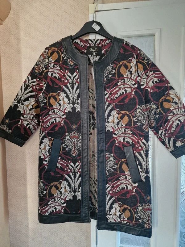 Other QuZu Jacquard Coat Cardigan Coat TapestryPatternBohoVintage Size M / US 6-8 / IT 42-44 - 1 Thumbnail