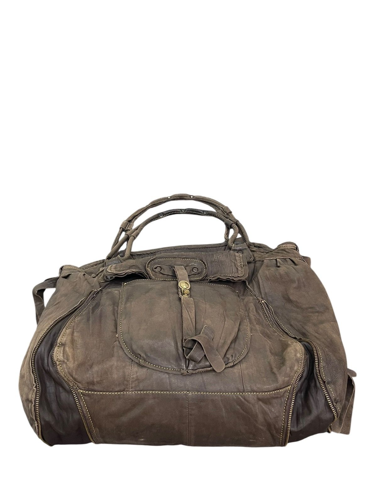 Genuine Leather Full Leather Ellen Tracy Tote Shoulder Large Bag 7🟩 Size ONE SIZE - 6 Thumbnail