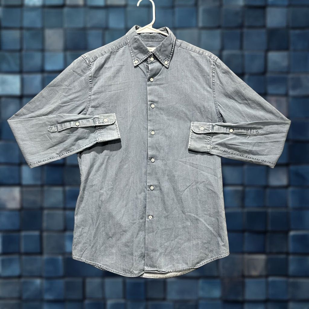 Reiss Reiss Shirt Mens S Light Blue Denim Chambray Button Down Long Sleeve Size US S / EU 44-46 / 1 - 1 Thumbnail
