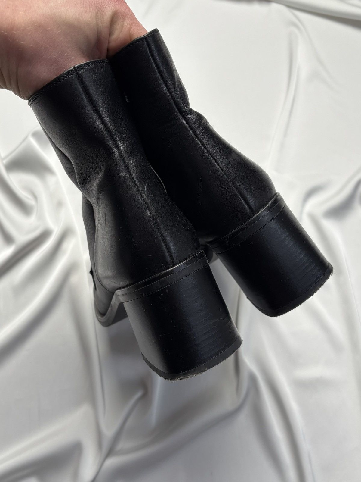 Other Free flex black leather heels boots Size US 10.5 / IT 40.5 - 5 Thumbnail