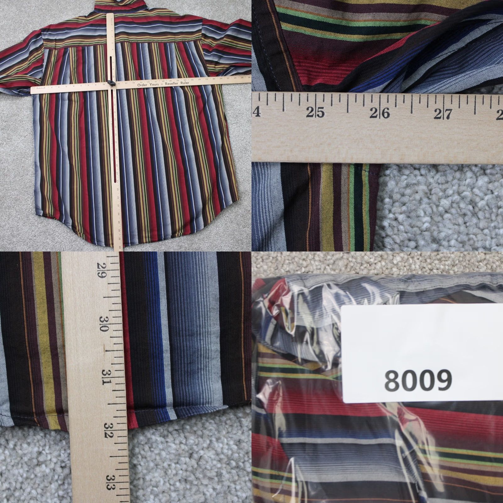 Geoffrey Beene Geoffrey Beene Shirt Mens XL Red/Gray/Brown Striped 100% Cotton Long Sleeve Size US XL / EU 56 / 4 - 8 Thumbnail