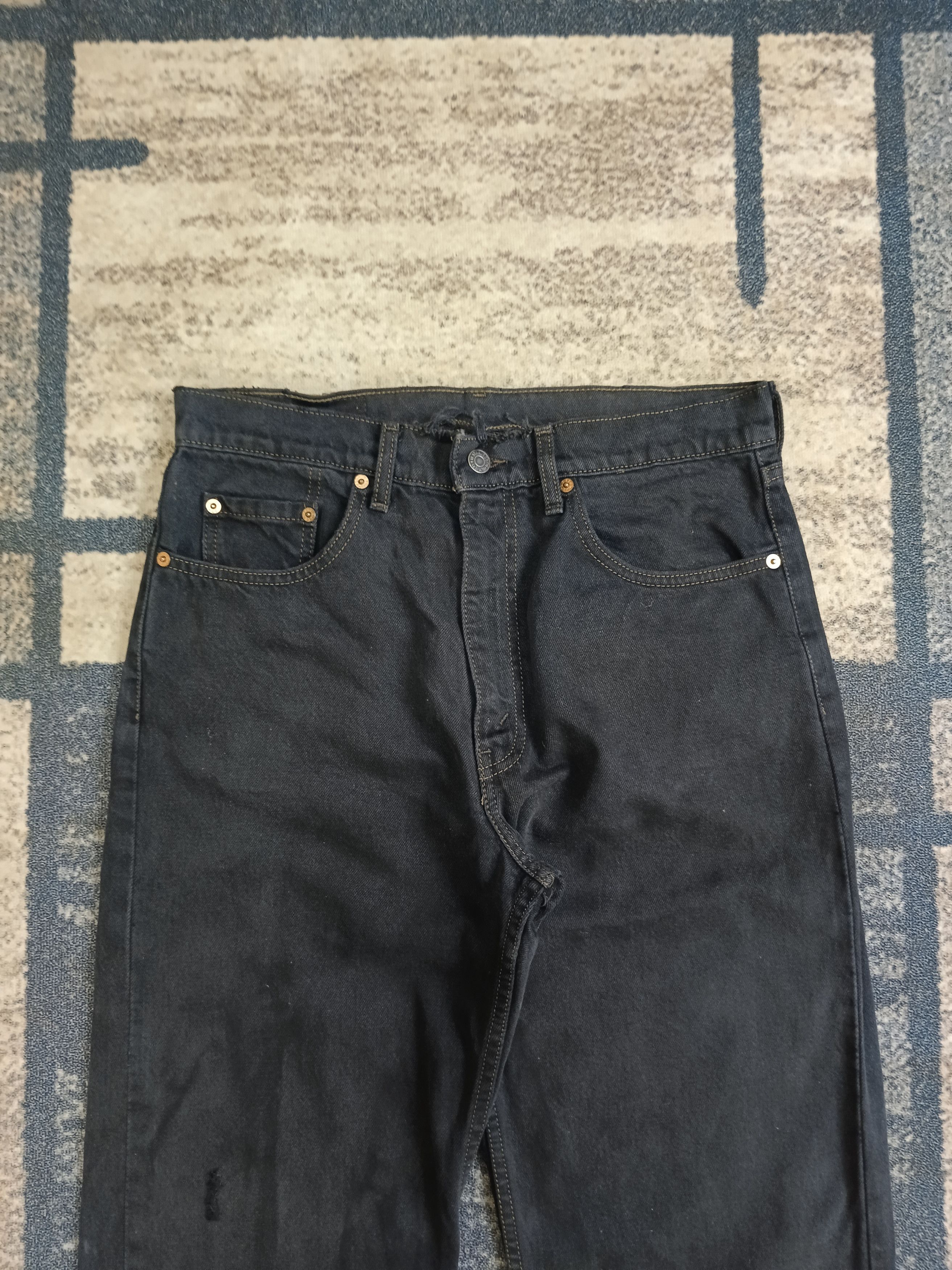 Levi's × Vintage DISTRESSEED VINTAGE LEVIS 512 SUPER BLACK DENIM PANTS Size US 31 - 4 Thumbnail