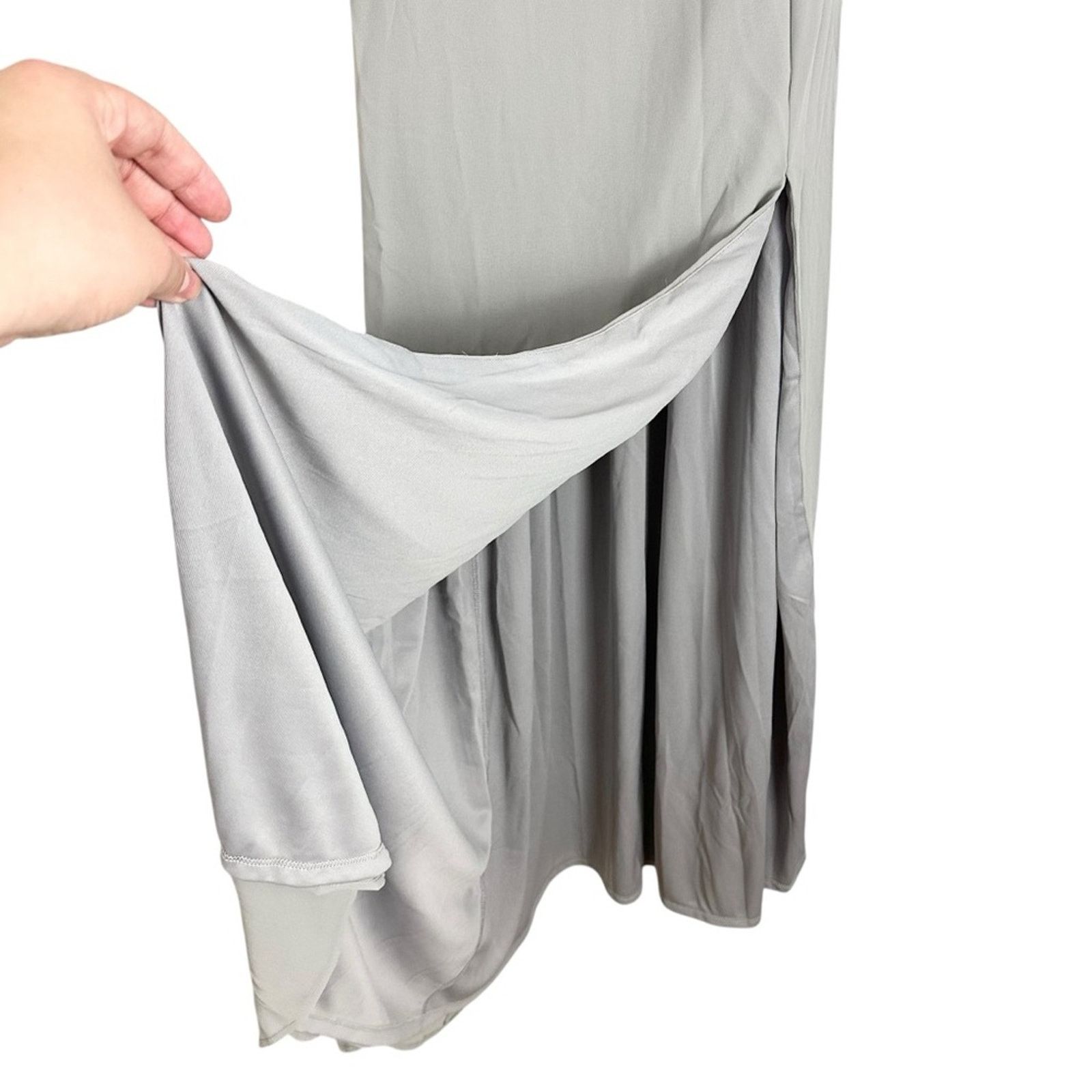 Show Me Your MuMu Show Me Your Mumu Emma Ruffle Maxi Dove Gray Sz Bridesmaid M Size M / US 6-8 / IT 42-44 - 8 Thumbnail