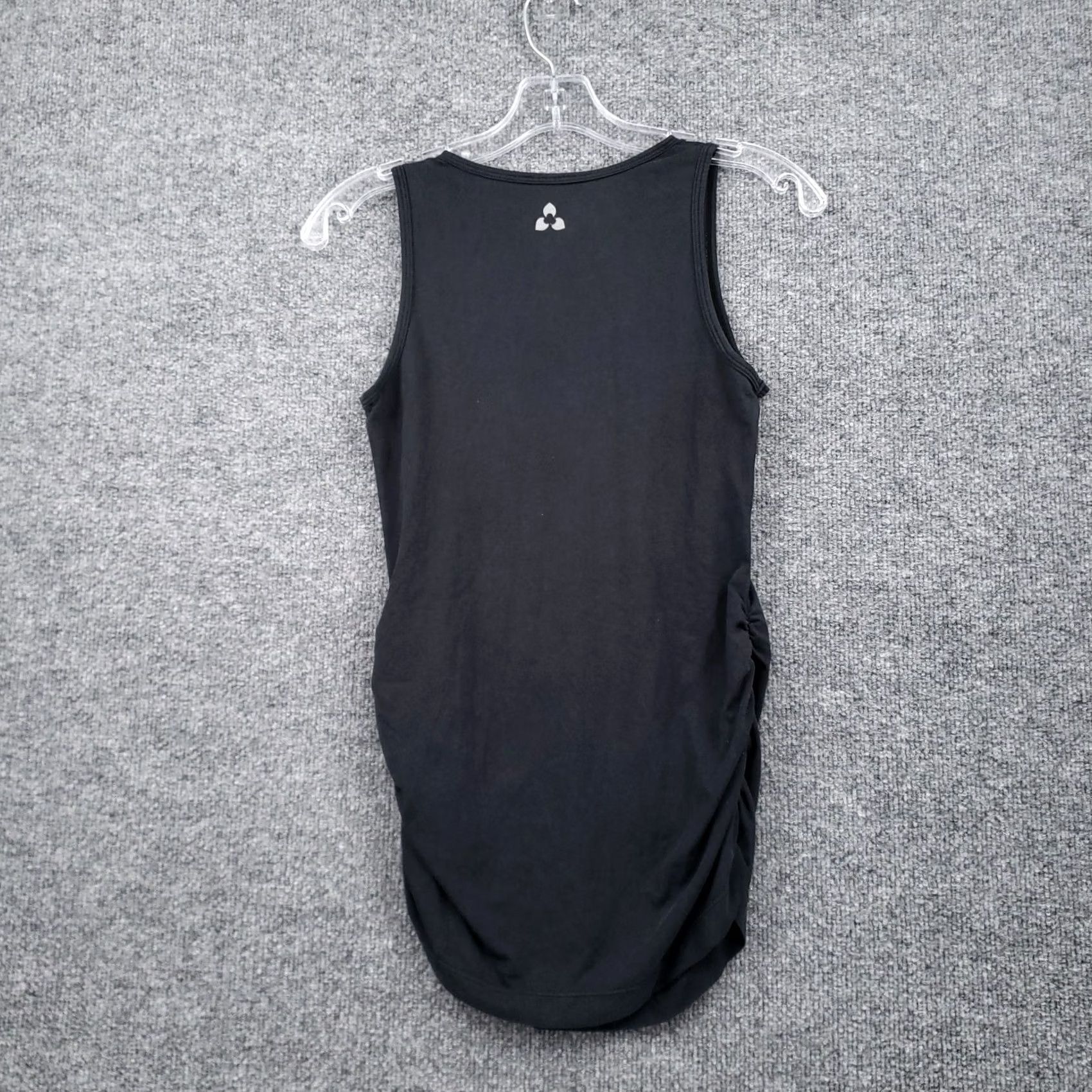 Reebok Reebok Womens S Small Tank Black Ruched Scoop Neck Sleeveless Cotton Blend Size S / US 4 / IT 40 - 2 Thumbnail