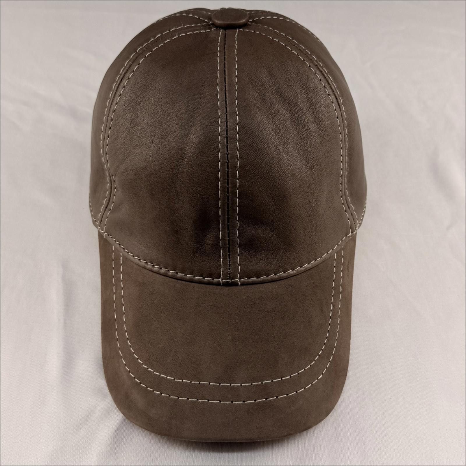 Other Real Leather Hat | Dark Brown | Minimalist Design 056 Size ONE SIZE - 2 Thumbnail