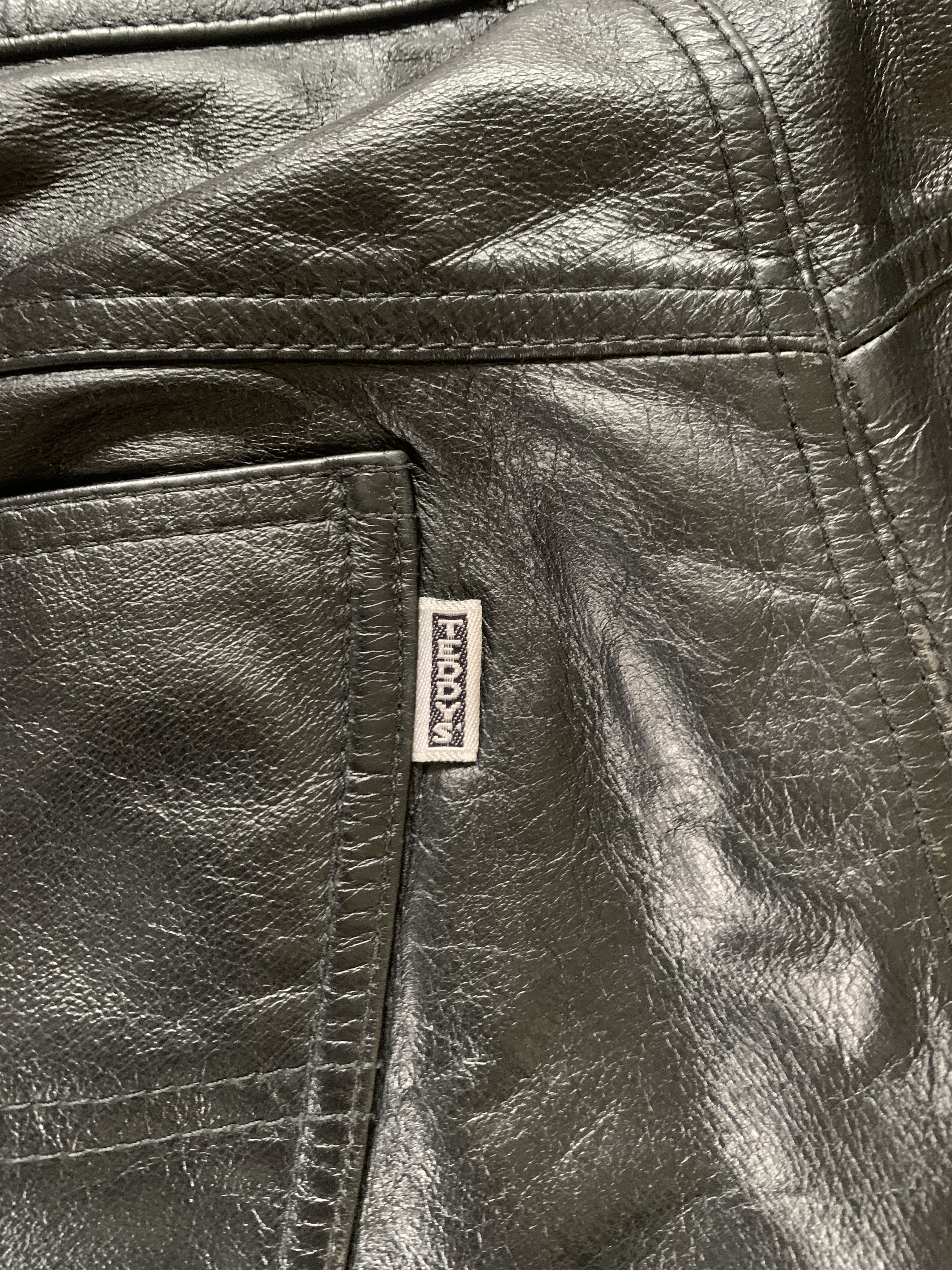 Leather × Vintage Teddy's Black Vintage Leather Pants Size US 42 / EU 58 - 6 Thumbnail
