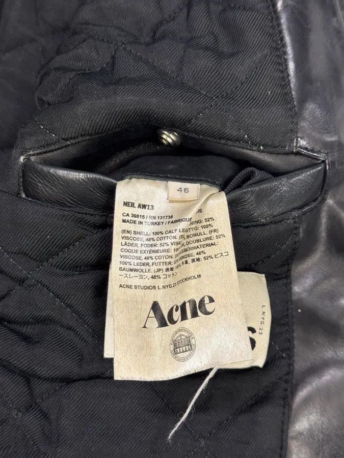 Acne Studios AW2011 Acne Studios Padded Multi Zips Biker Calf Leather Jacket Size US S / EU 44-46 / 1 - 10 Thumbnail