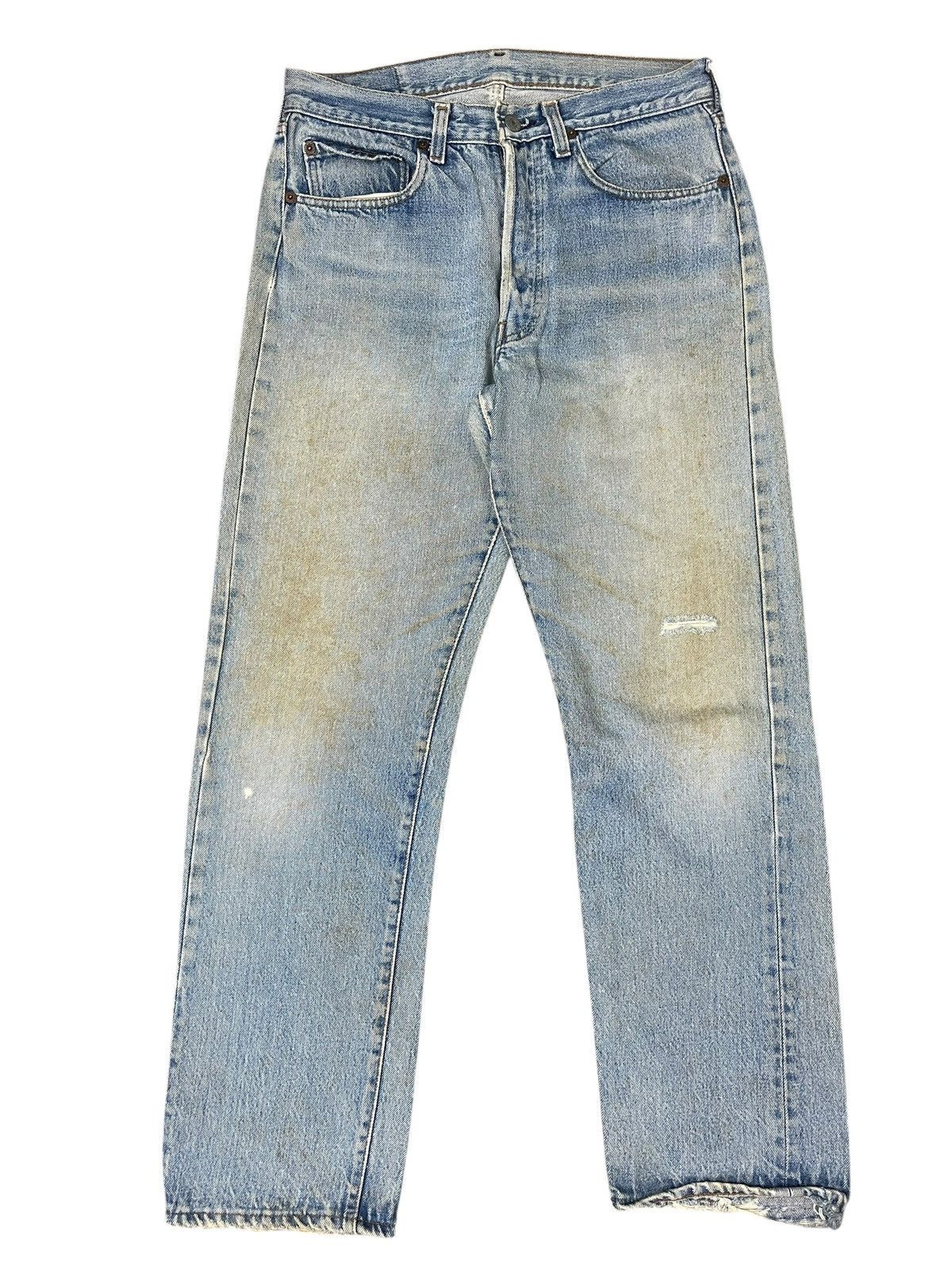 Levi's Vintage Levis 501 Straight Cut Distressed Single Stitch Size US 30 / EU 46 - 1 Thumbnail