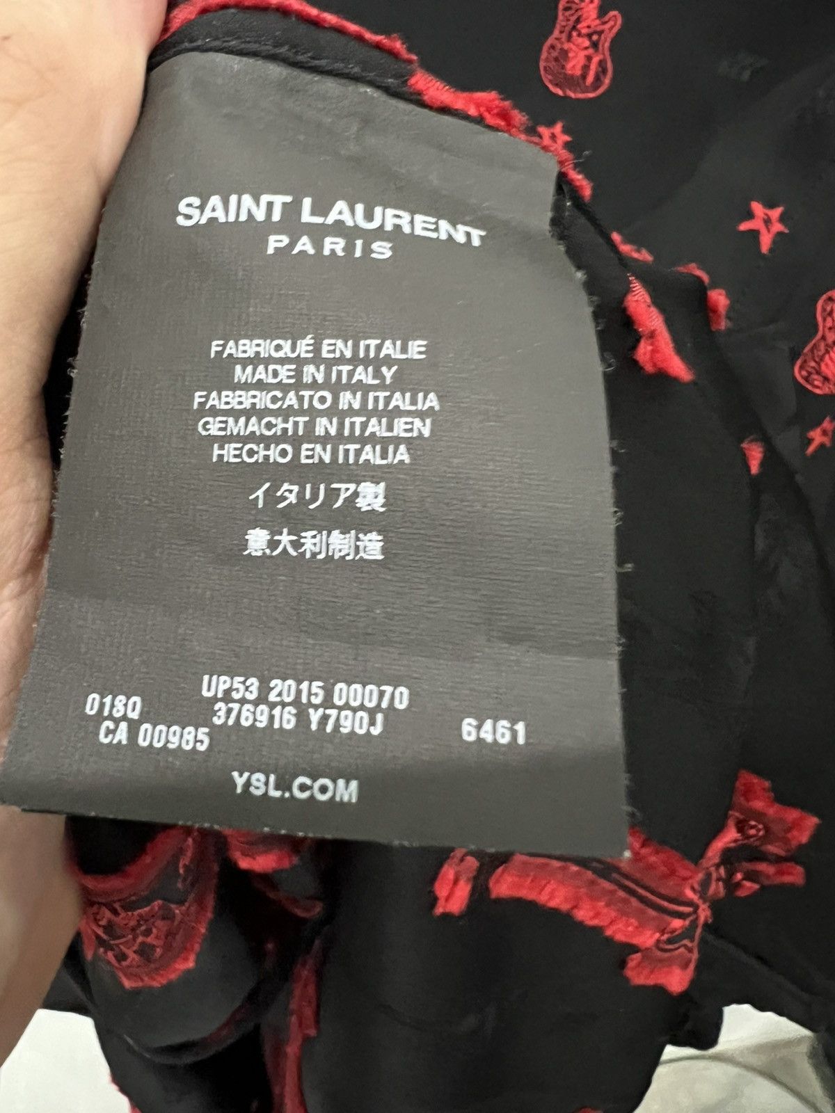 Hedi Slimane Saint Laurent Guitar Shirt Fw15 x Hedi Slimane Size US M / EU 48-50 / 2 - 7 Thumbnail