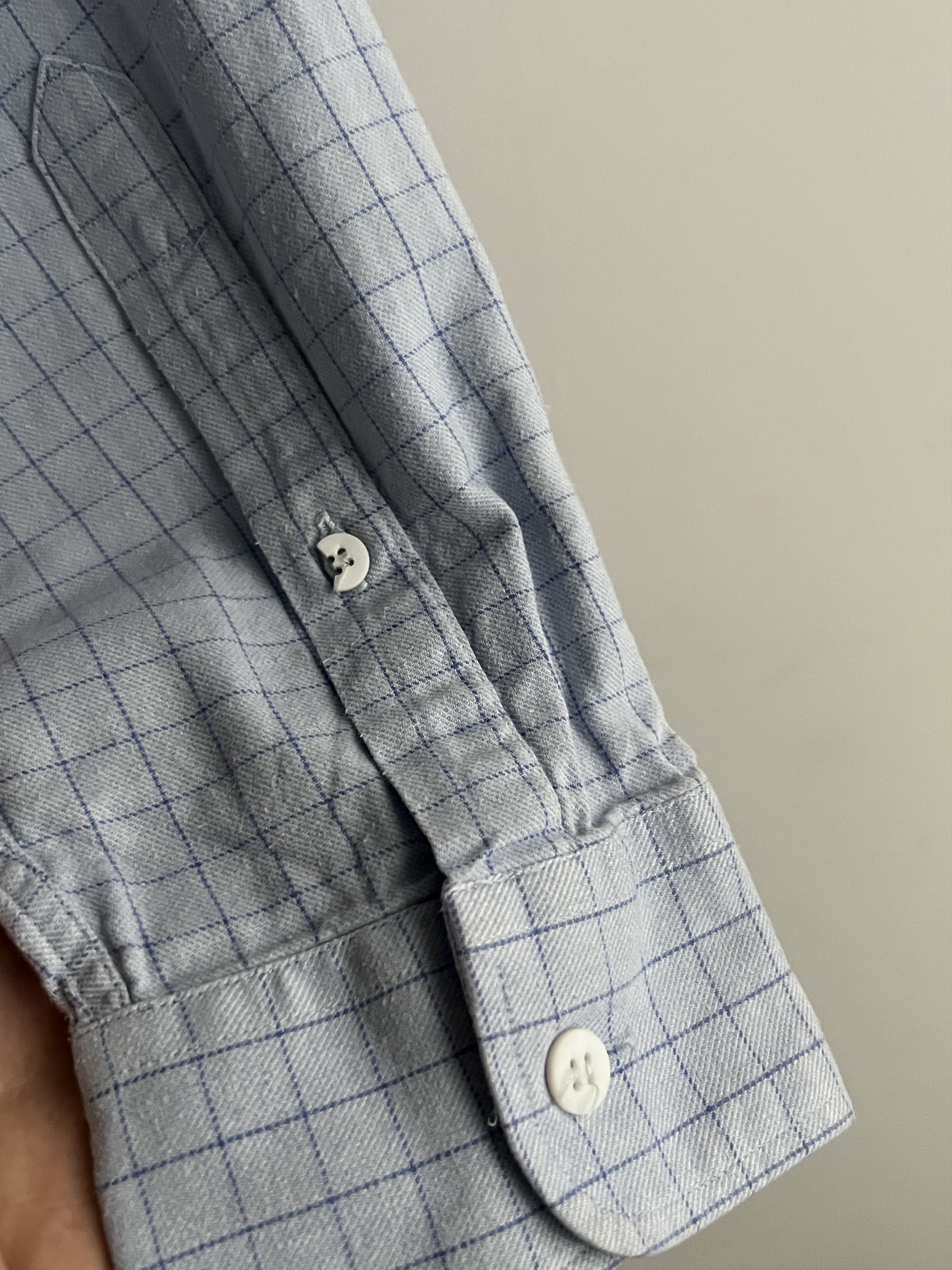Designer × Emporio Armani × Vintage Vintage 90s Armani Jeans Designed Button Up Shirt Checkered Size US L / EU 52-54 / 3 - 8 Thumbnail