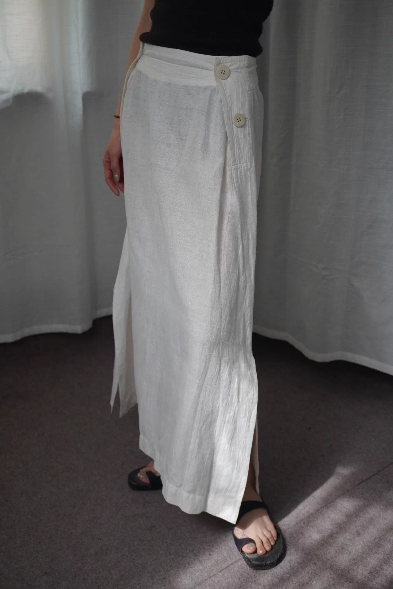 Issey Miyake Issey Miyake 1994ss White Linen 4-button Skirt M Size 27" / US 4 / IT 40 - 7 Thumbnail