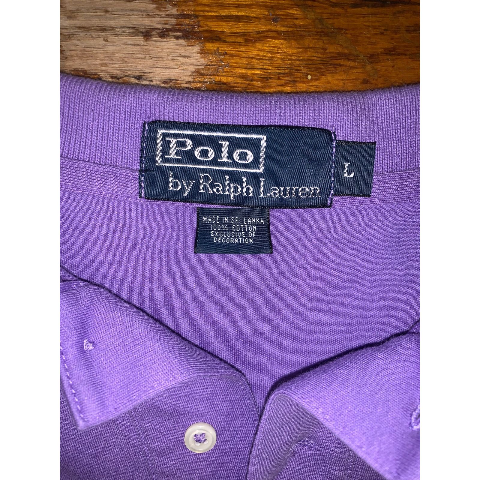 Polo Ralph Lauren Polo Ralph Lauren Purple Polo Shirt Mens Large Short Sleeve Size US L / EU 52-54 / 3 - 3 Thumbnail