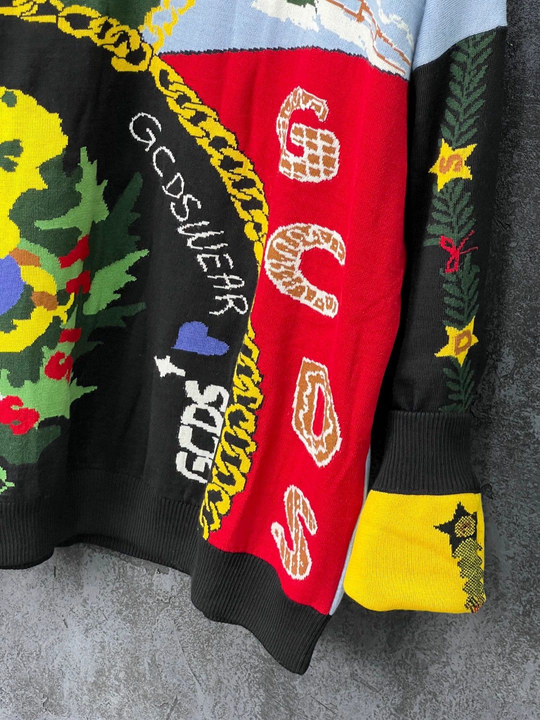 GCDS GCDS Floral Turtleneck Sweater Size US S / EU 44-46 / 1 - 6 Thumbnail
