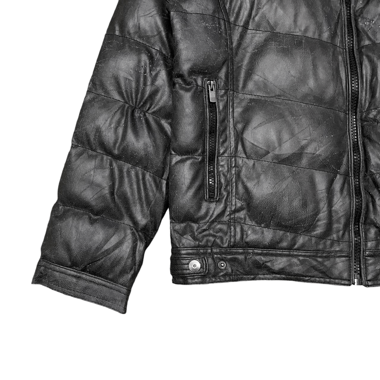 Japanese Brand Vintage Create Barefoot Fur Puffer Synthetic LeatherJacket Size US L / EU 52-54 / 3 - 3 Thumbnail