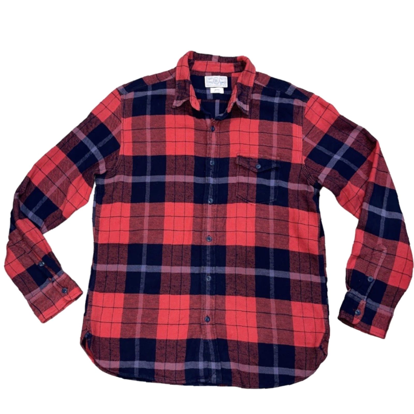 Lucky Brand Lucky Brand Men L Thick Flannel Shirt Red Black Plaid Lumberjack Button Up Shirt Size US L / EU 52-54 / 3 - 2 Thumbnail