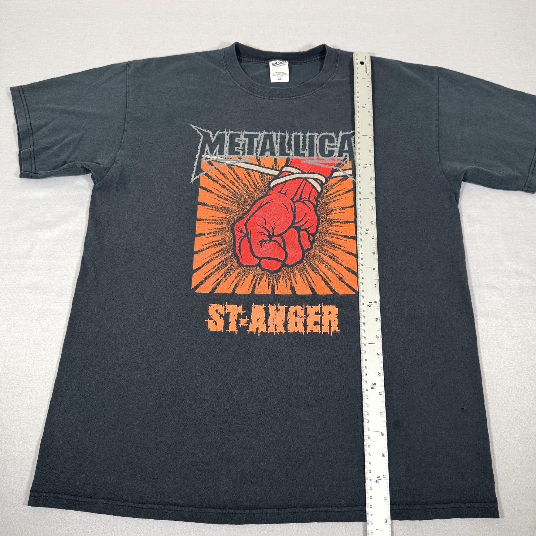 Anvil VINTAGE Metallica Shirt Mens XL Black 2004 St. Anger Tour Logo Graphic Print Rock Band T-Shirt Size US XL / EU 56 / 4 - 6 Thumbnail