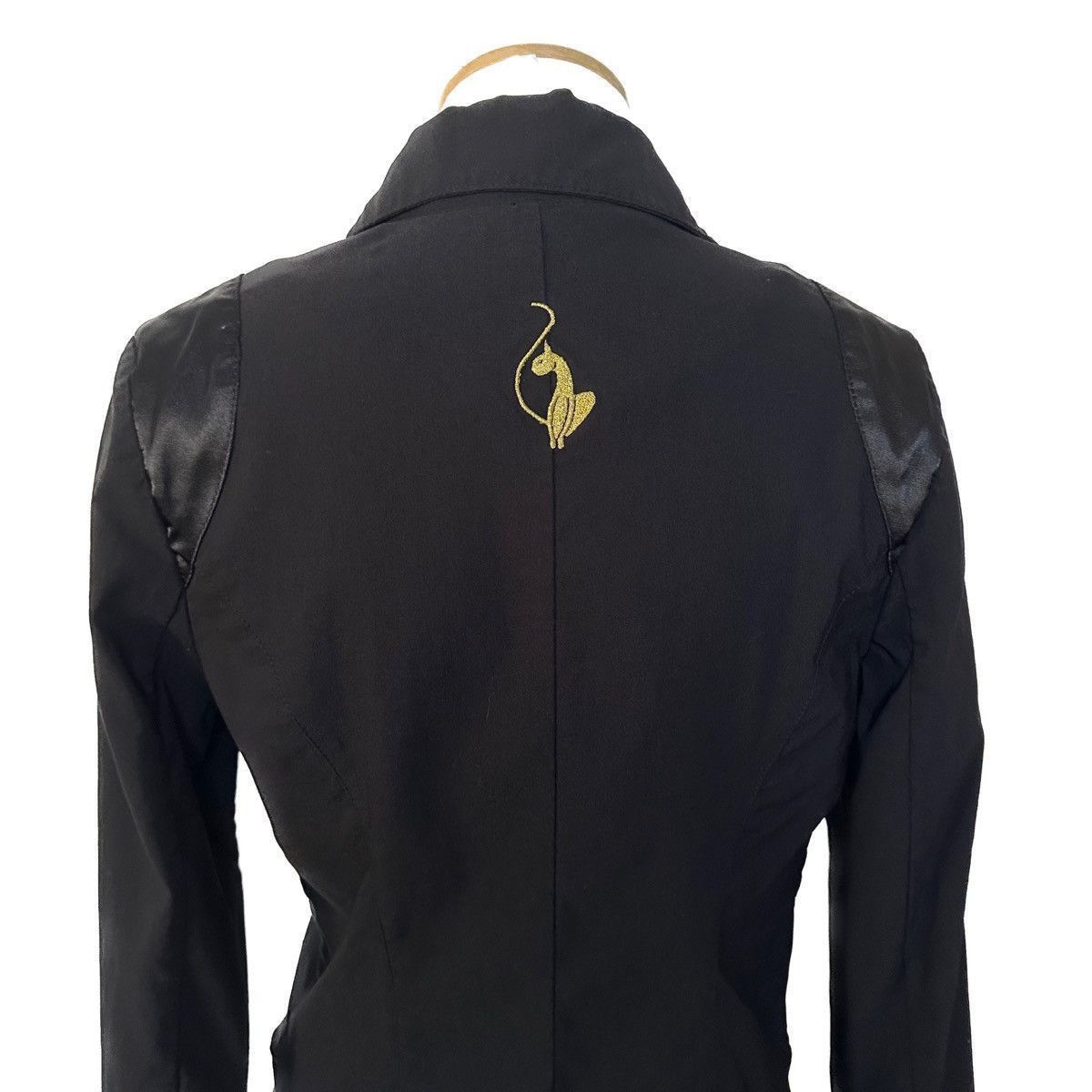 Vintage Baby Phat Gold Cat Satin Trim Frilly Cuff Black Blazer XL Size XL / US 12-14 / IT 48-50 - 3 Thumbnail