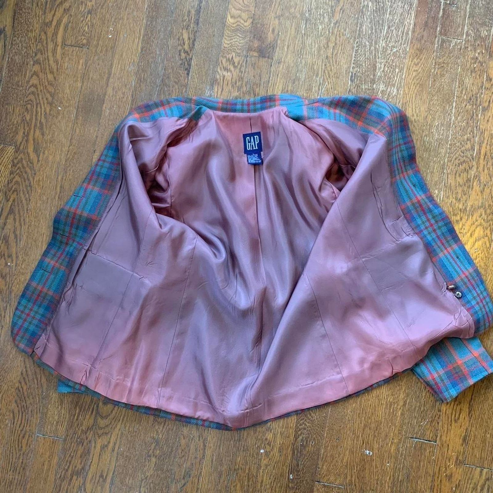 Gap Vtg 80s gap plaid gap blazer large Size S / US 4 / IT 40 - 3 Thumbnail