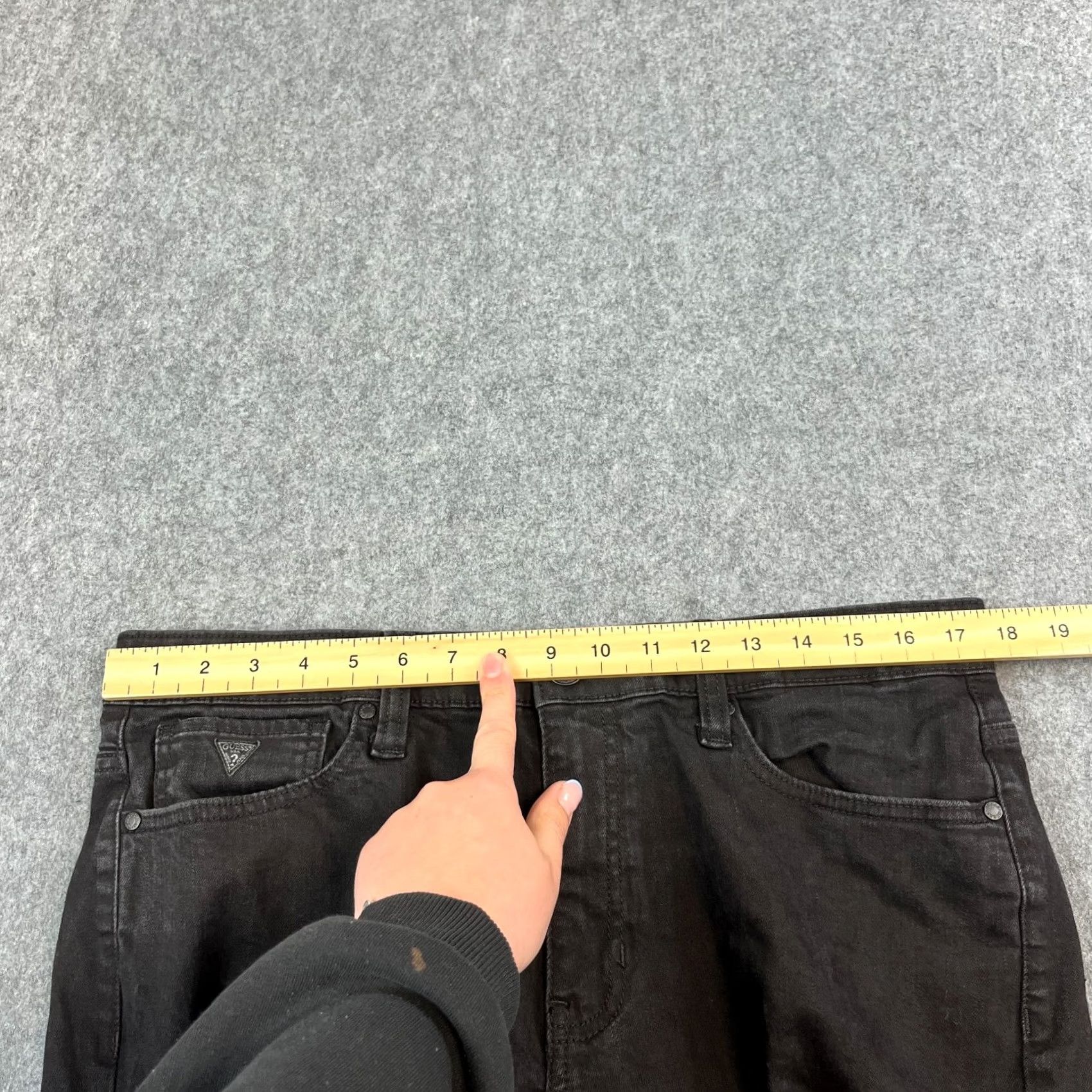 Guess GUESS Jeans Slim Tapered 36 Dark Black Distressed Stretch Denim Mens 5-Pocket Size US 36 / EU 52 - 6 Thumbnail