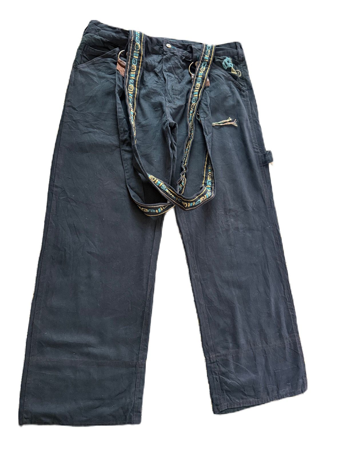 Japanese Brand Japan Brand CBus Trip Skull Suspender Pants Kapital Style Size US 34 / EU 50 - 2 Thumbnail