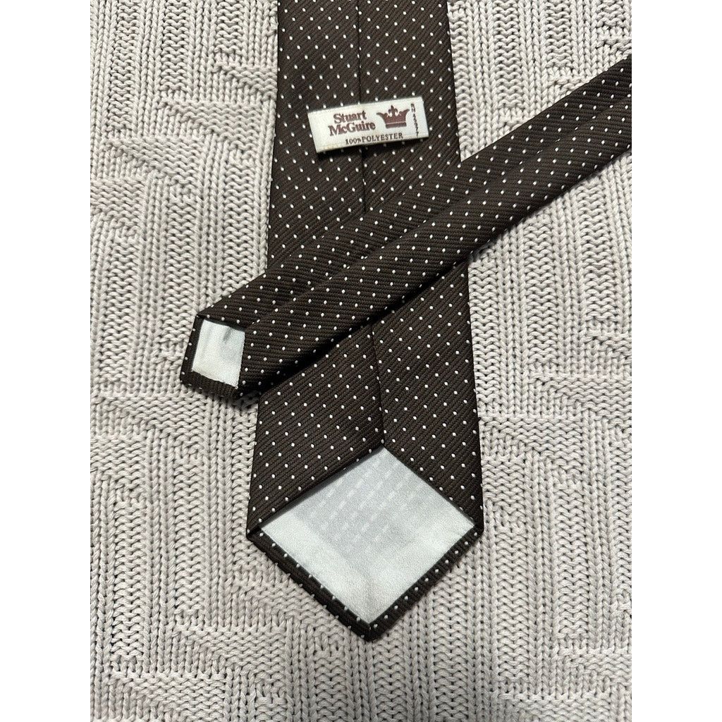 Vintage Vintage Stuart McGuire brown polkadot tie Size ONE SIZE - 2 Thumbnail