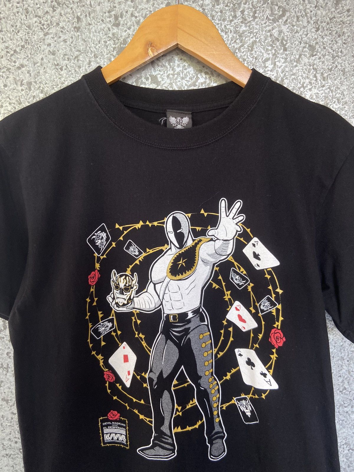 Japanese Brand Japan wrestling t shirt Devil Magician X El Desperado Size US M / EU 48-50 / 2 - 2 Thumbnail