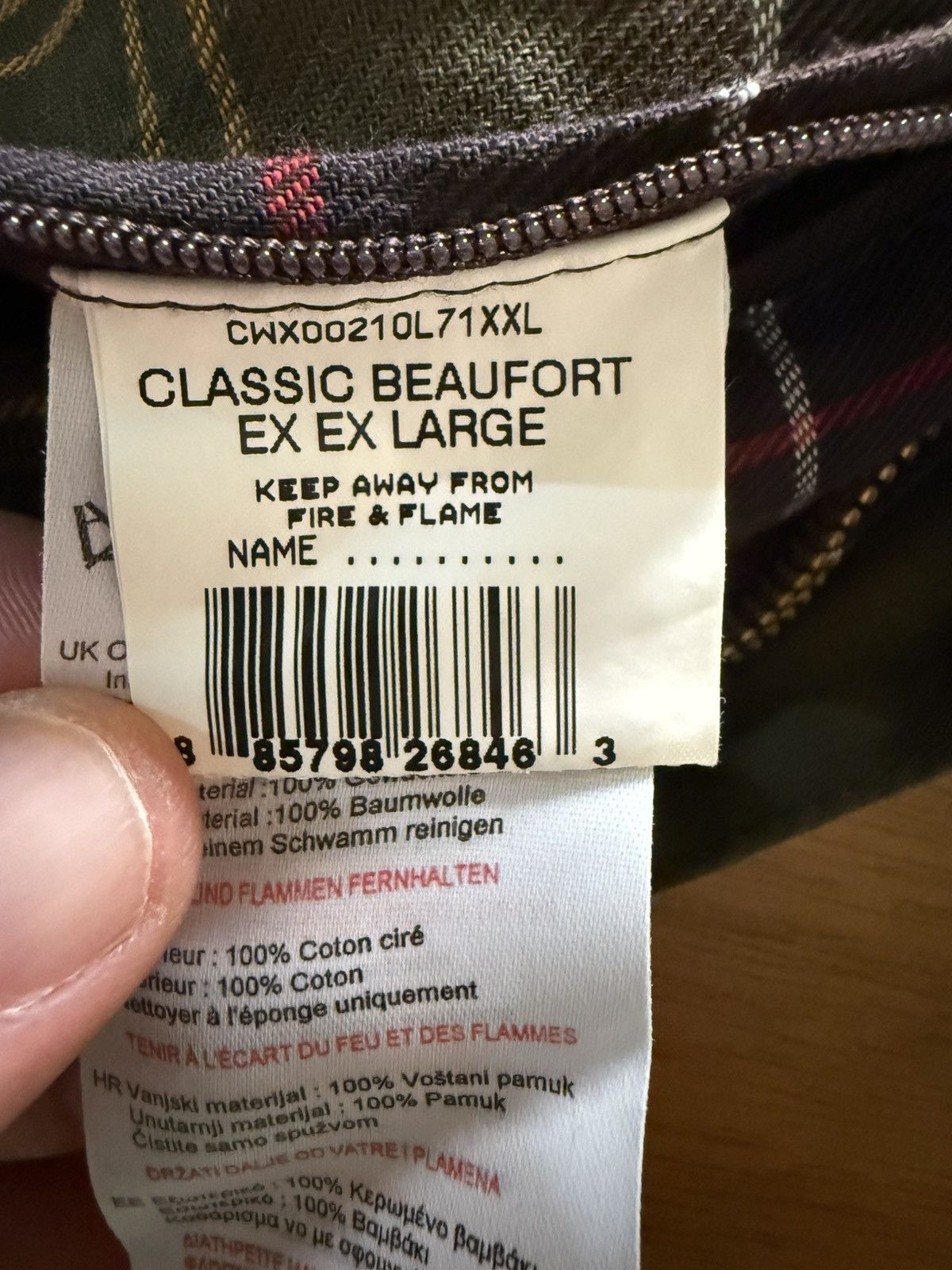 Barbour Barbour Classic Beaufort Women’s XXL Olive Wax Jacket Size XXL / US 16-18 / IT 52-54 - 12 Thumbnail