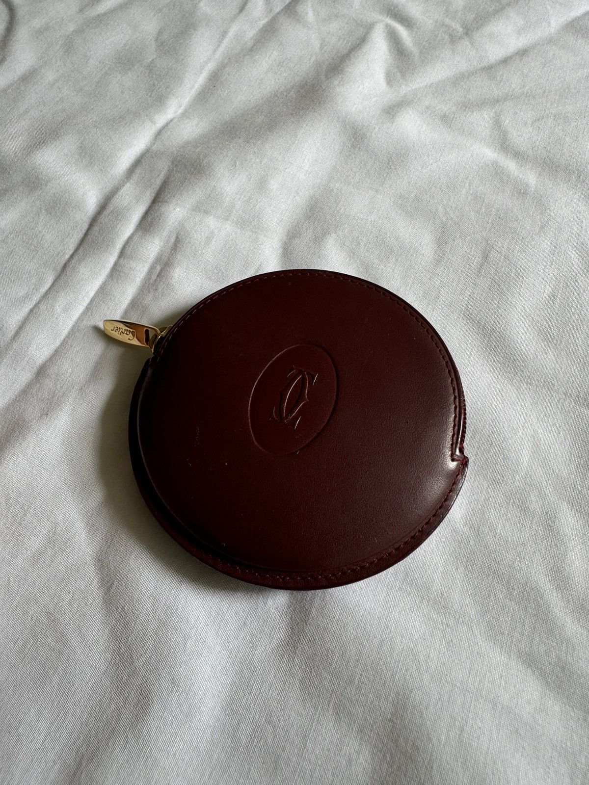image of Cartier Must De’ Cartier Purse in Burgundy Red, Men's