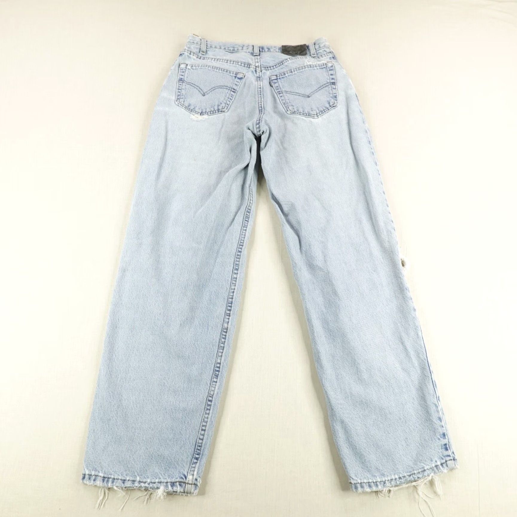 Levi's VINTAGE Levi's Jeans Men's 32x31 Denim Straight Fit 90s Blue Distressed Pleated Baggy Size US 31 - 5 Thumbnail