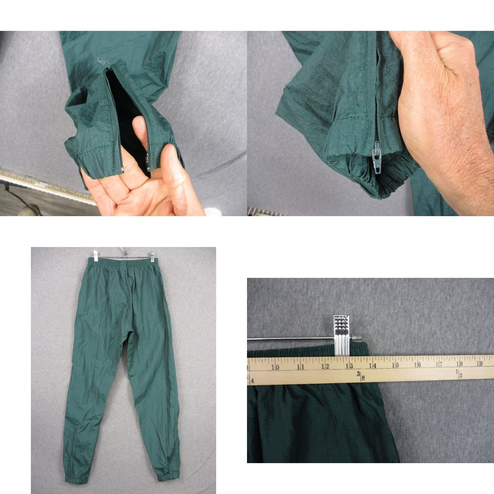 Augusta Sportswear VINTAGE Augusta Sportswear Miles College Track Suit Mens L Green 2 Piece Nylon Set Size 42R - 10 Thumbnail