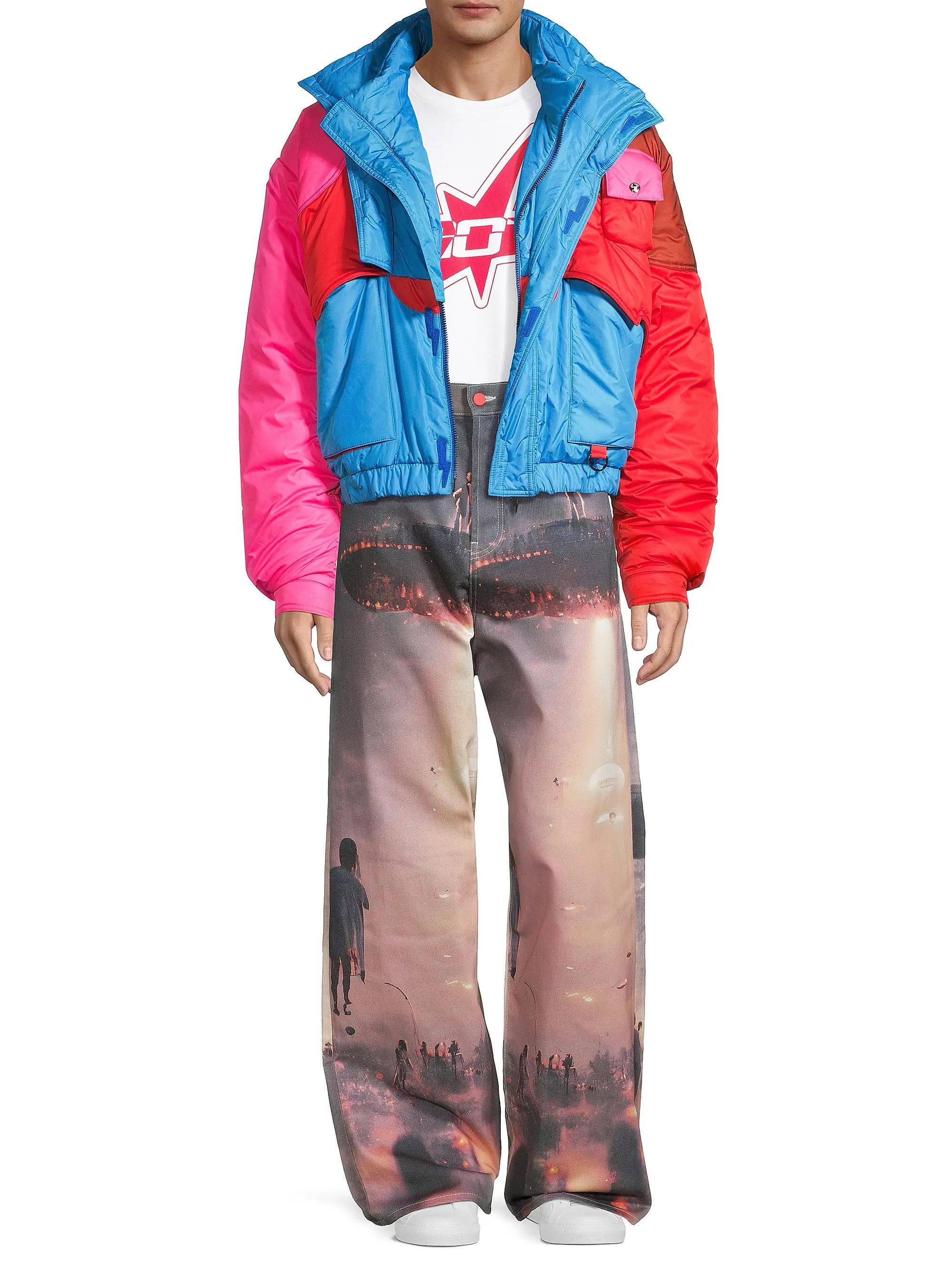 Members of the Rage Colorblock Pattern Windbreaker