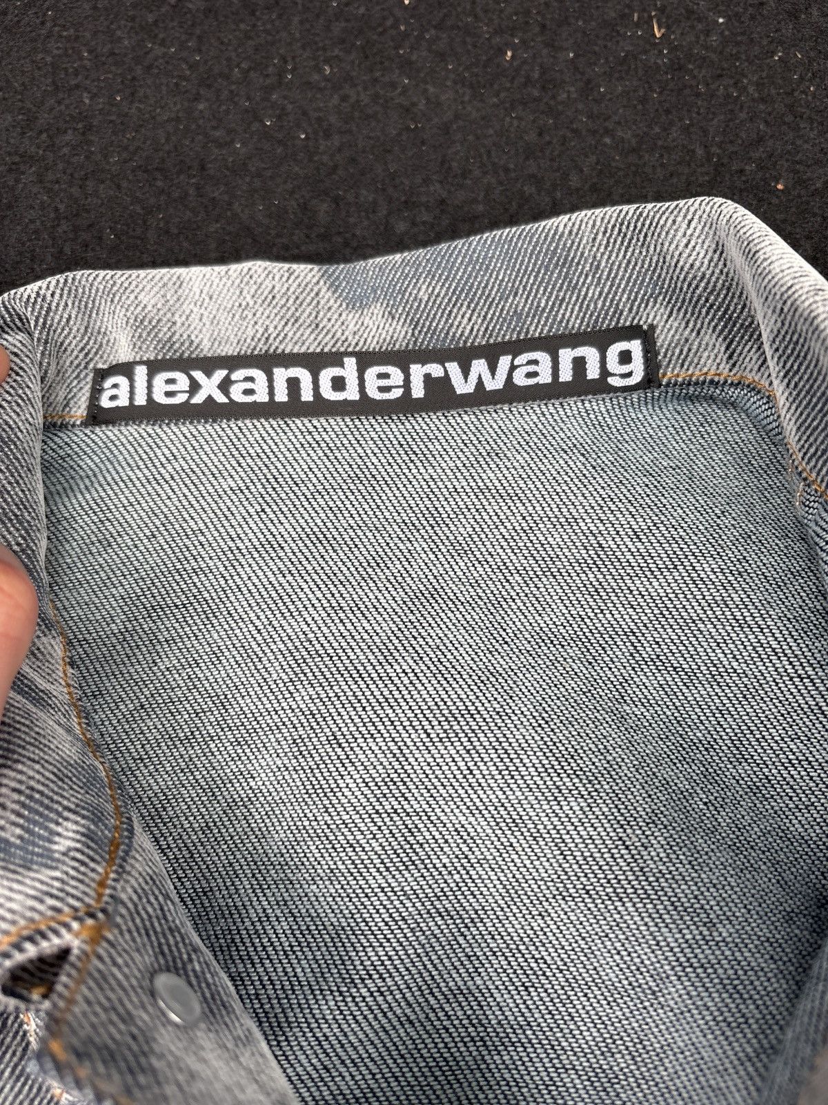 Alexander Wang × Designer Alexander Wang slim flocked trucker jacket Size S / US 4 / IT 40 - 3 Thumbnail