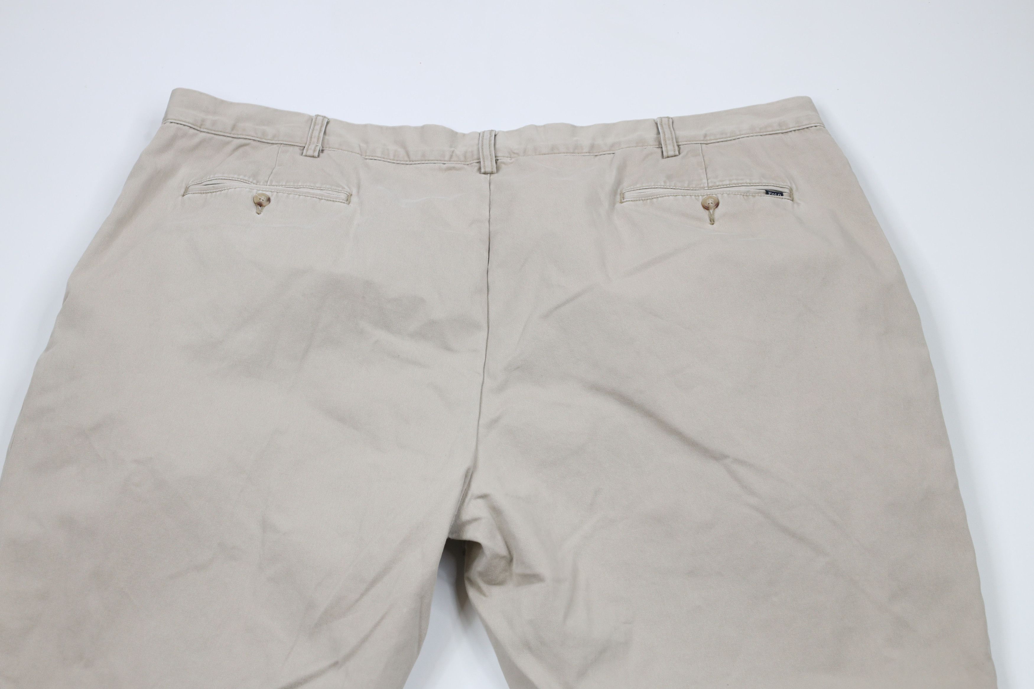 Ralph Lauren × Vintage Vintage Ralph Lauren Wide Leg Chino Pants Beige Cotton Size US 44 / EU 60 - 13 Thumbnail