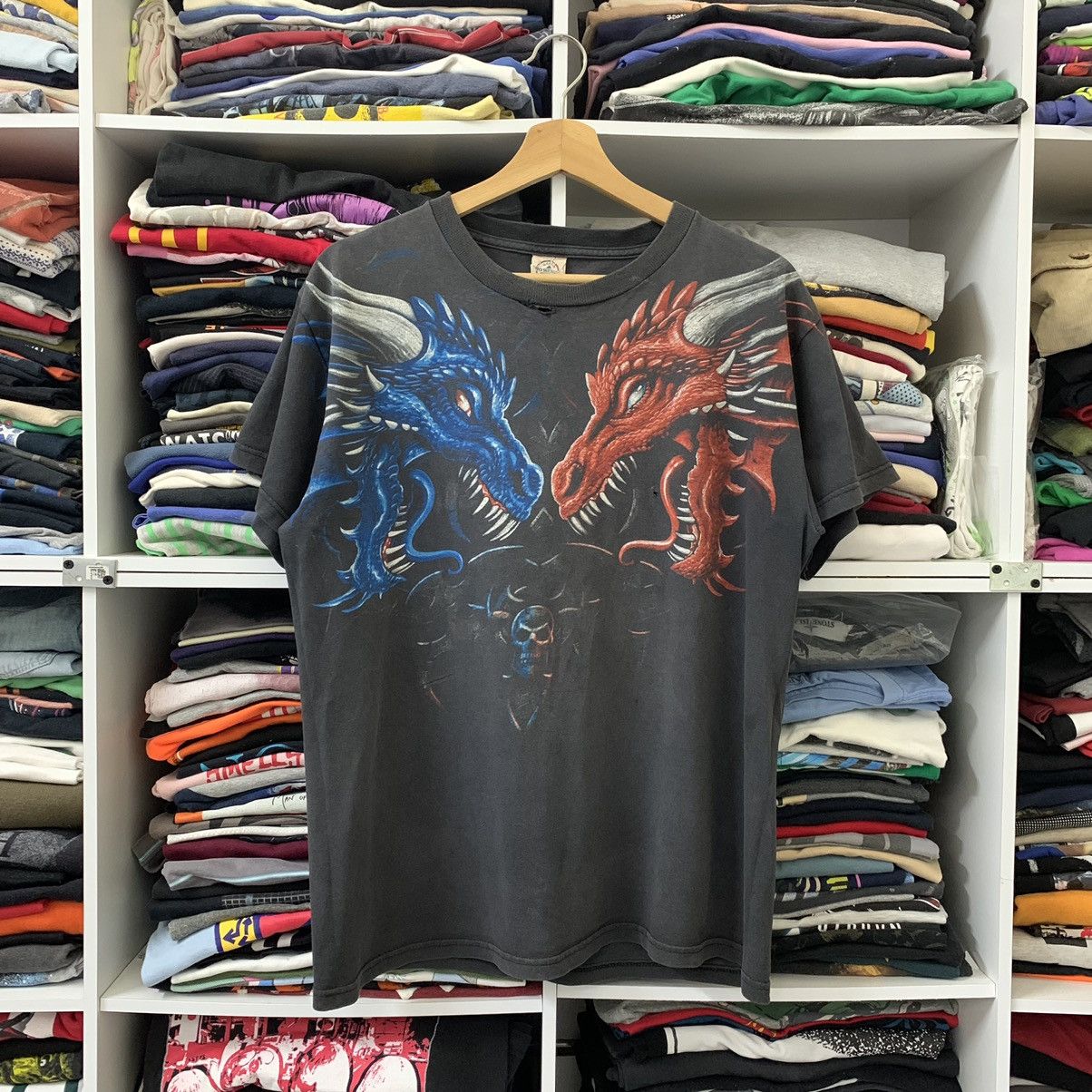 Vintage VINTAGE FIGHTING DRAGON DISTRESS TEE Size US M / EU 48-50 / 2 - 1 Thumbnail
