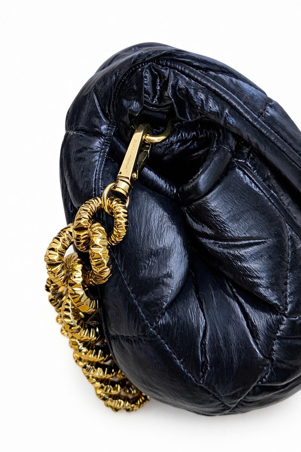 Dolce & Gabbana Dolce & Gabbana Devotion Quilted Shoulder Gold Chain Bag Size ONE SIZE - 2 Thumbnail
