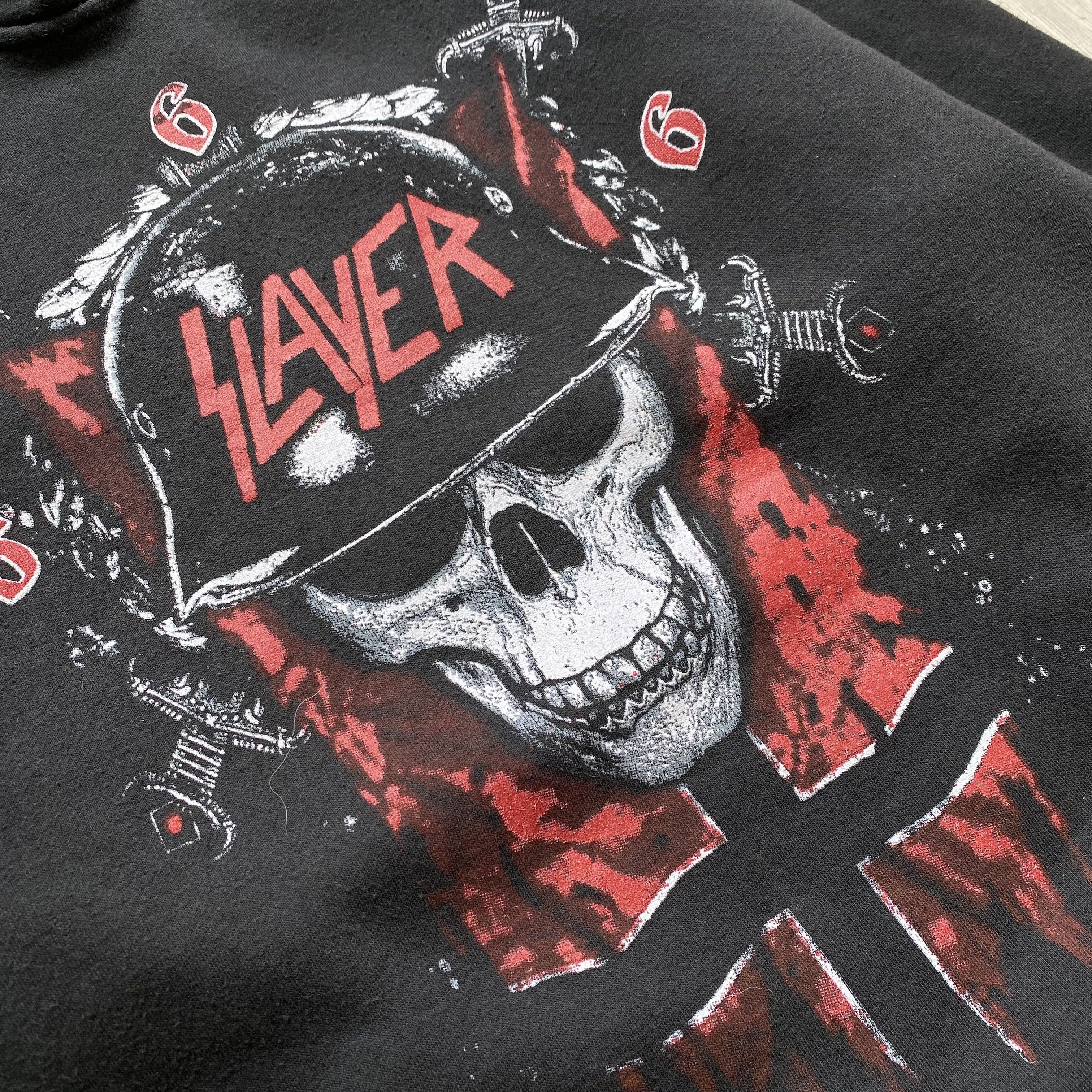 Band Tees 💀 Slayer Metal Band Hoodie 666 skull print Rock Band tee Size US S / EU 44-46 / 1 - 6 Thumbnail