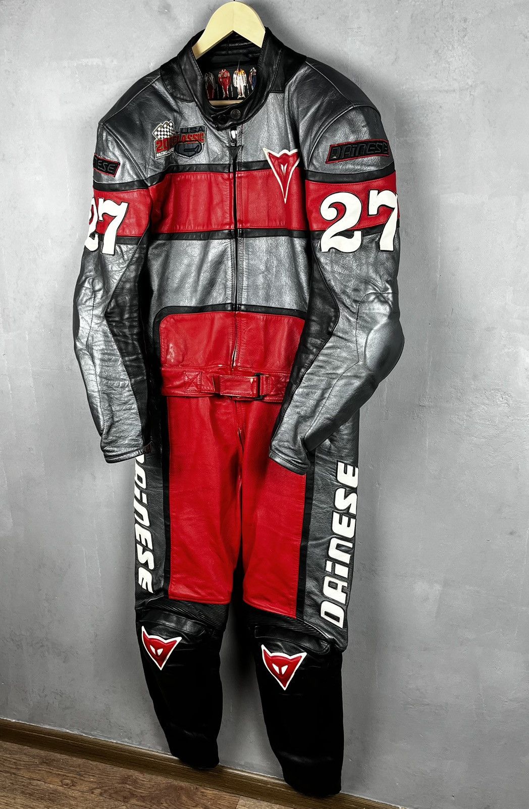 Dainese Dainese 27 leather suit racing jacket pants size 52 Size US L / EU 52-54 / 3 - 5 Thumbnail