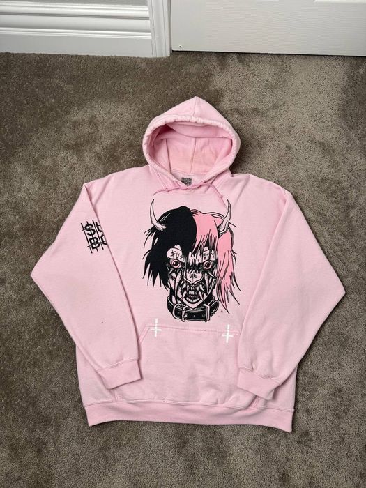 Hellboy hoodie best sale lil peep pink