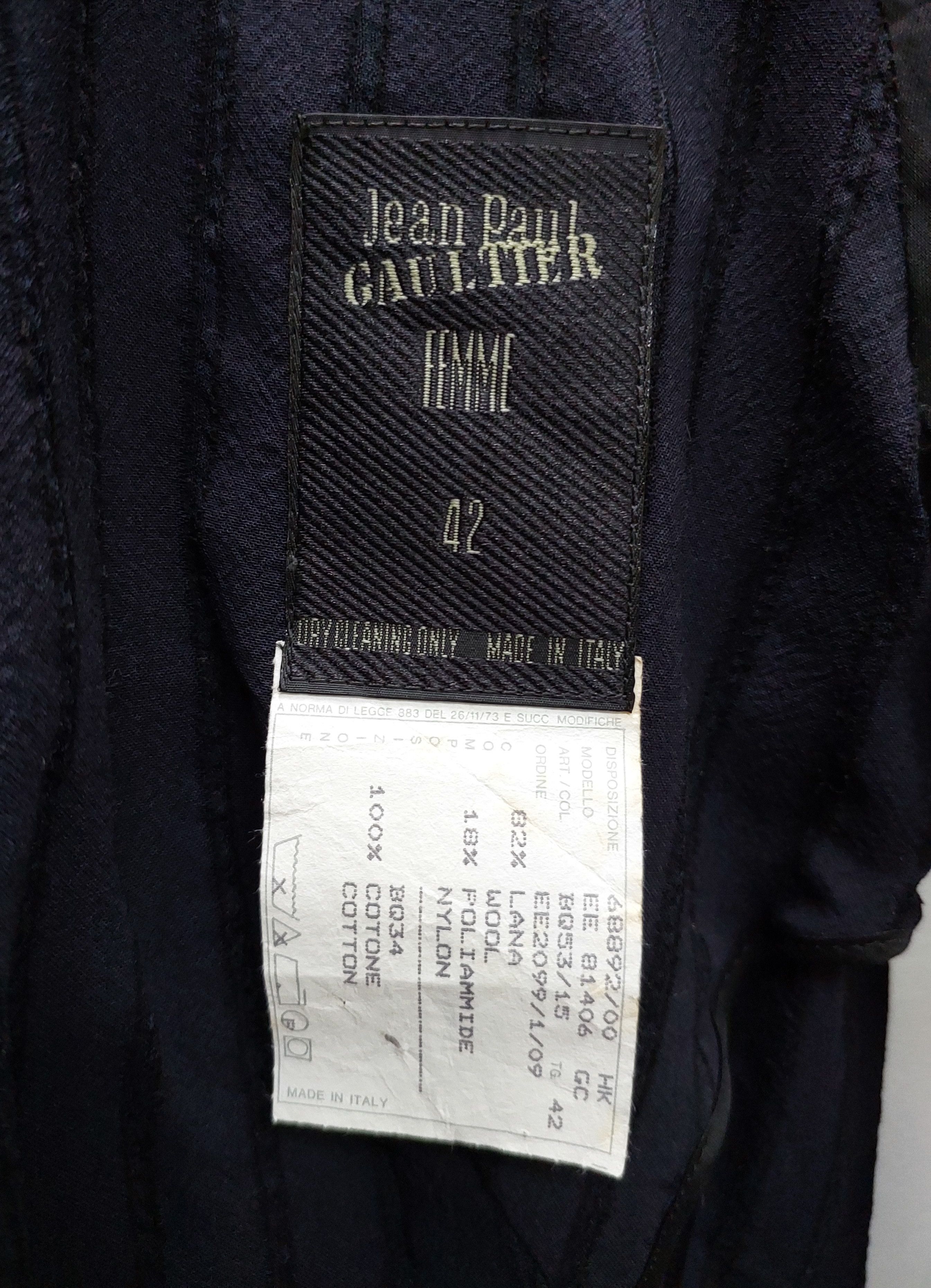 Jean Paul Gaultier Jean Paul Gaultier Blue Stripes Blazer Size M / US 6-8 / IT 42-44 - 7 Thumbnail